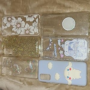 Clear girly s20 case bundle